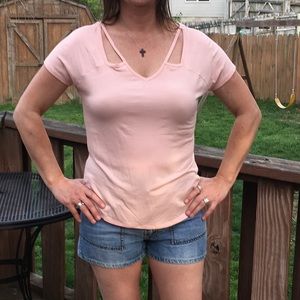 Blush Pink Cutout Top! NEW!